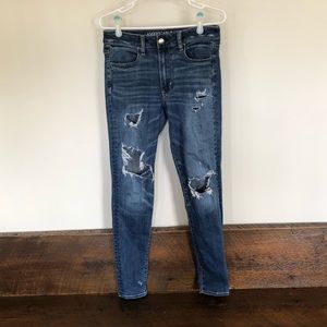 Hi-Rise Jeggings with Rips